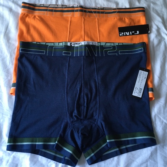 NWT C-IN2  2 Boxers  ZEN BOXER,Navy Blue/Orange - Picture 2 of 14